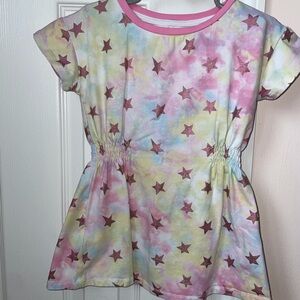 Star Patterned Tie-Dye Dress